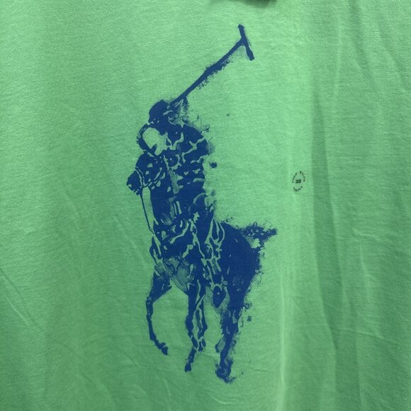 Polo Ralph Lauren 3XB Vineyard Green Big Pony Jersey Paint Splatter T-Shirt - Picture 3 of 11
